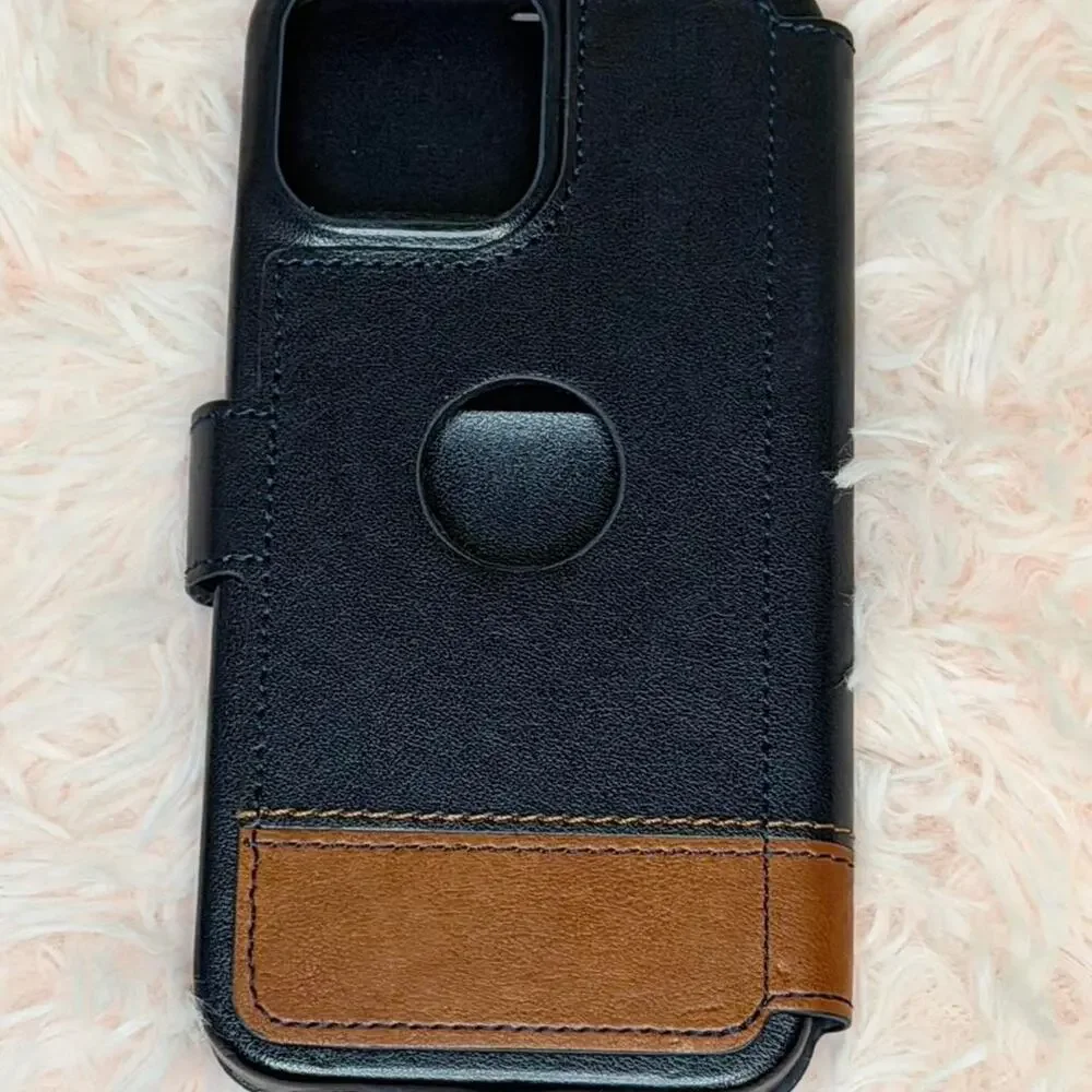 Chic navy brown iphone